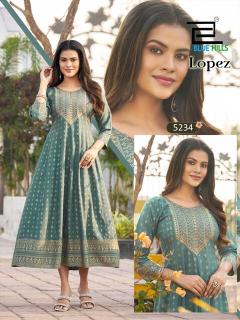 Blue hills lopez anarkali gown kurtis wholesale